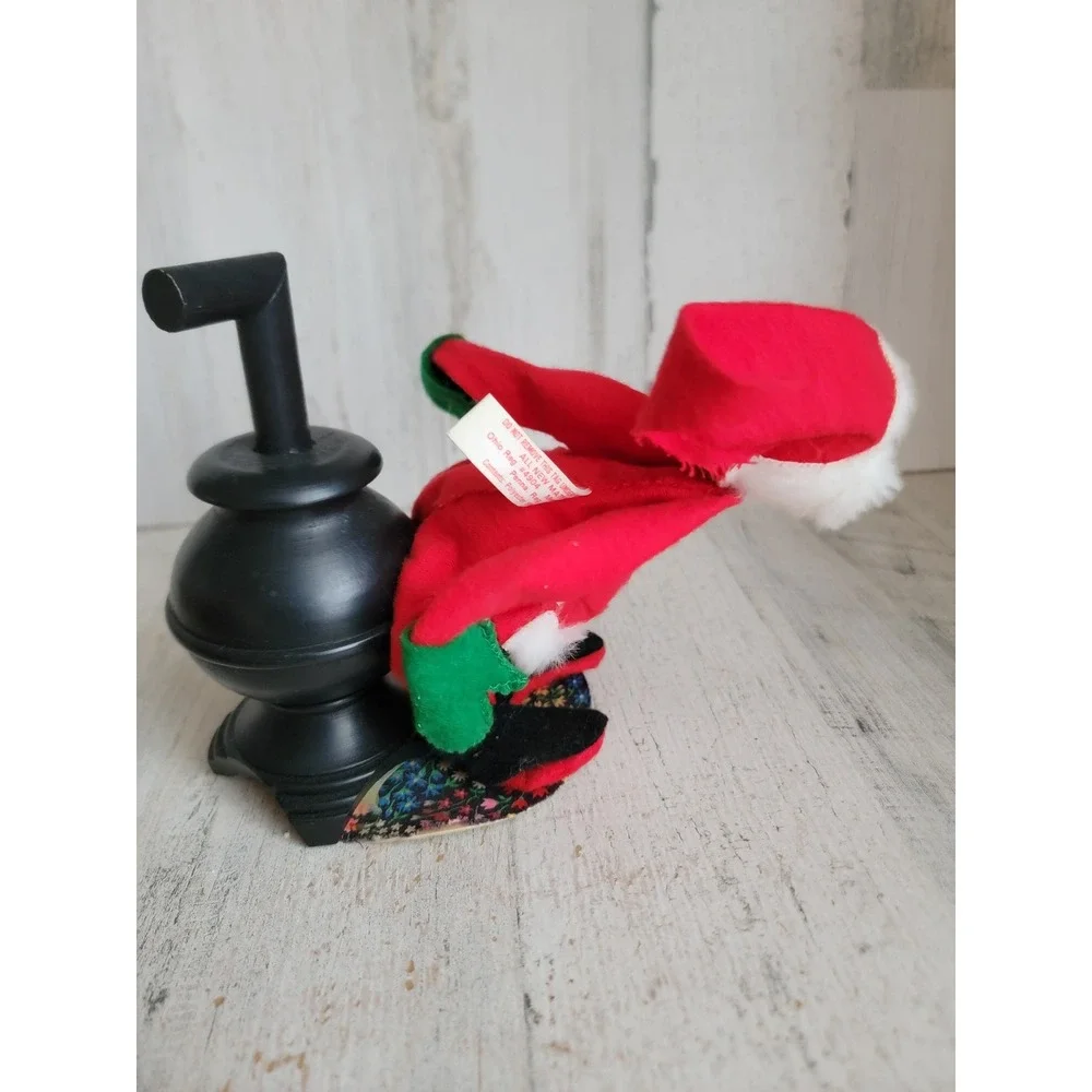 Annalee furnace stove warming Santa Claus Xmas plush mobility doll unique